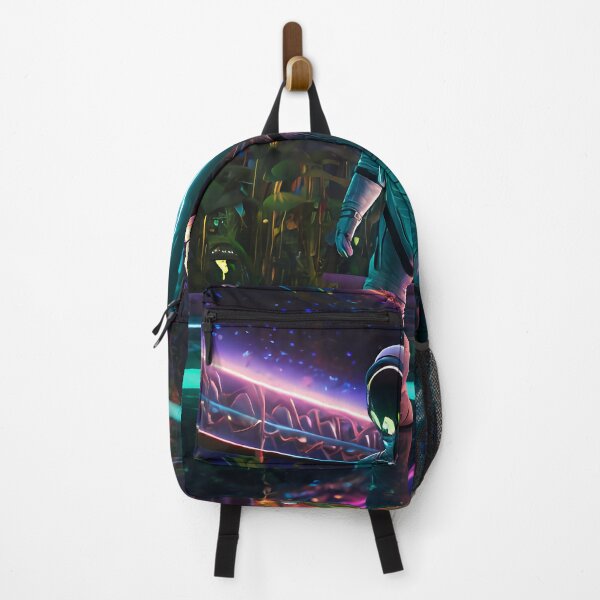 Item preview, Neon Astronaut in Futuristic Garden designed and sold by Ahlaena.