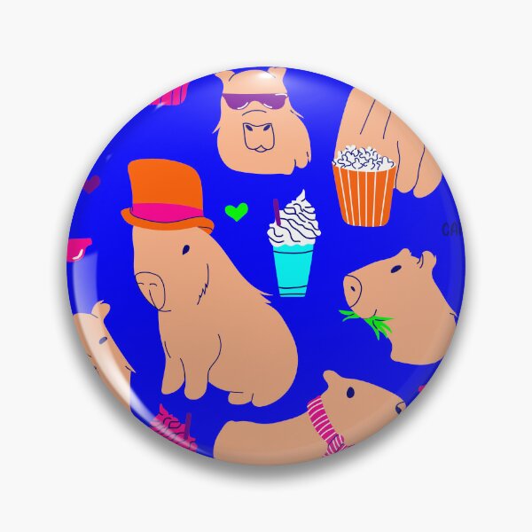 Item preview, cute capybara funny animal blue  designed and sold by Gossip Rag.
