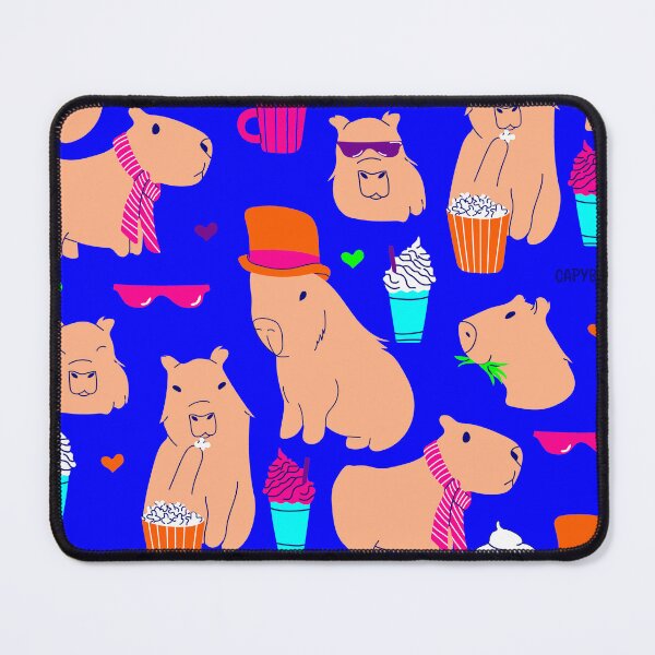 Item preview, cute capybara funny animal blue  designed and sold by Gossip Rag.