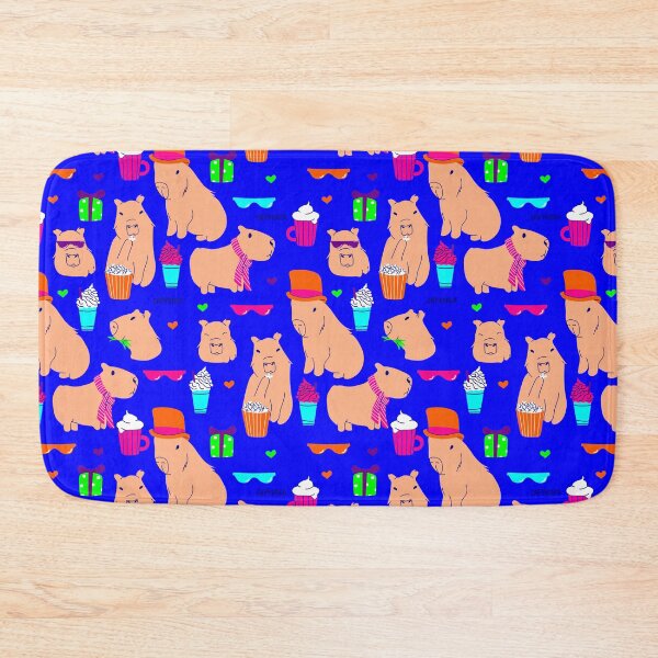 Item preview, cute capybara funny animal blue  designed and sold by Gossip Rag.