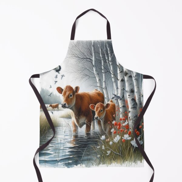 Item preview, Serene Cattle at Birch Grove: Tranquil Pastoral Scene	 designed and sold by chayquahfcao.