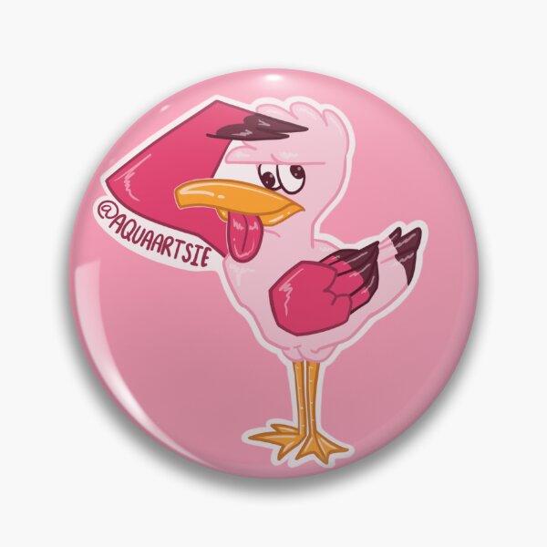 Item preview, Silly Pink Agent Seagull Bird Character designed and sold by AquaArtsie.