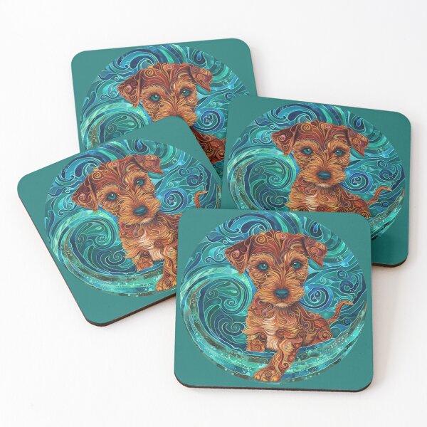 Item preview, Little Irish Terrier with brilliant eyes designed and sold by liana campbell.