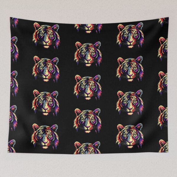 Item preview, Colourful Dynamic Tiger design designed and sold by Amos-artdesigns.