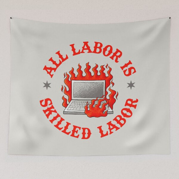 Item preview, All Labor Is Skilled Labor - Work Traditional American Flash designed and sold by Picket Club.
