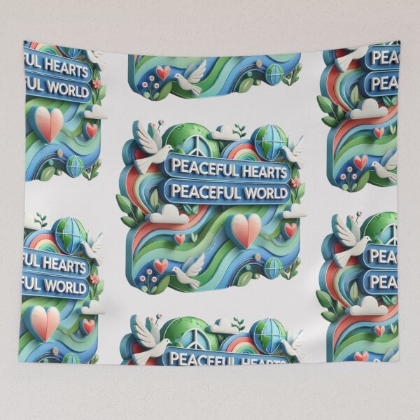 Item preview, Peaceful Hearts, Peaceful World designed and sold by WildVista.