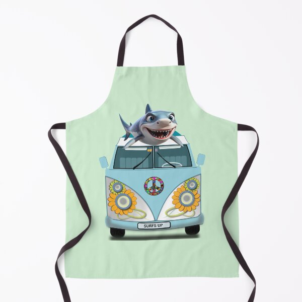 Item preview, WASSUP PEEPS, CUTE DEVILISH SHARK SURFING ON THE ROOF RACKS OF A KOMBIE VAN, A DESIGN FOR EVERYONE designed and sold by Barbara Jean Photo Art And Design.