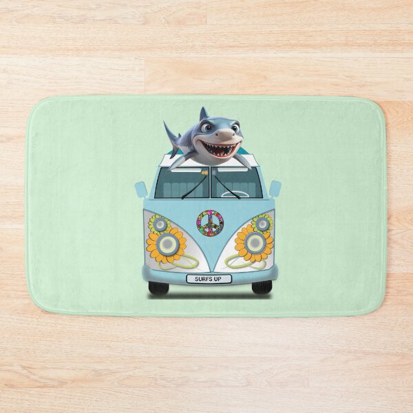 Item preview,  WASSUP PEEPS, CUTE DEVILISH SHARK SURFING ON THE ROOF RACKS OF A KOMBIE VAN, A DESIGN FOR EVERYONE designed and sold by Barbara Jean Photo Art And Design.