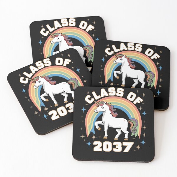 Item preview, Class of 2037 Unicorn With rainbow Graduation retro designed and sold by MTRBSK11.