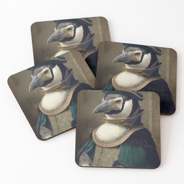 Item preview, Aristocratic Penguin Painting, Funny Animal Portrait designed and sold by CheekyAnimalz.