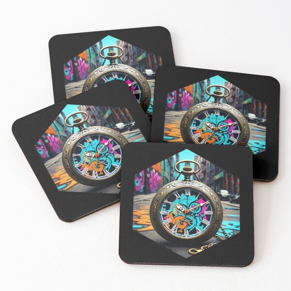 Item preview, Vintage Pocket Watch Graffiti designed and sold by AbsoluteA.