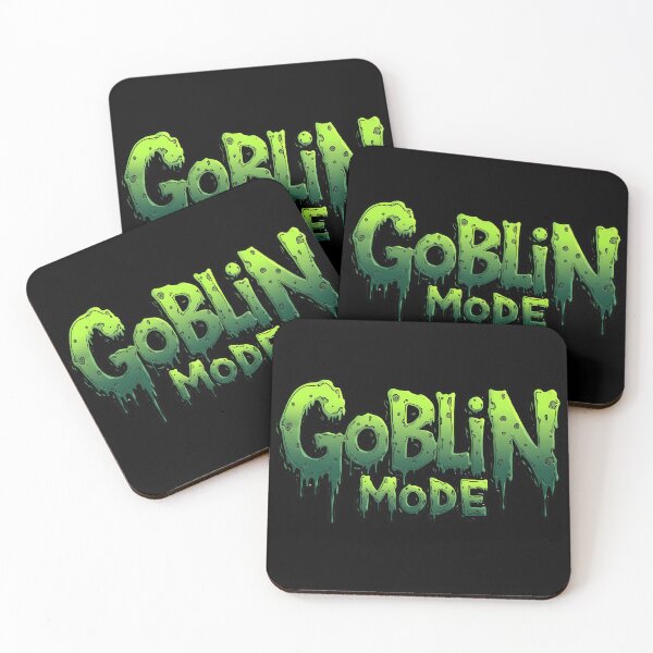Item preview, Goblin mode - horror goblincore melted script font acid green splatter  designed and sold by Fantasy Cache.