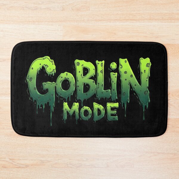 Item preview, Goblin mode - horror goblincore melted script font acid green splatter  designed and sold by Fantasy Cache.