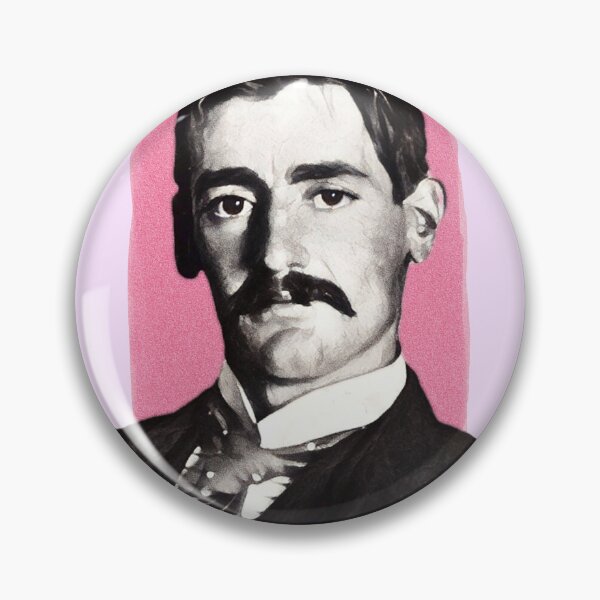Item preview, Australian Writer Henry Lawson - pink - illustration  designed and sold by Litstoy.