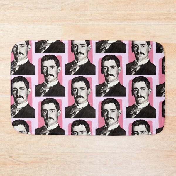 Item preview, Australian Writer Henry Lawson - pink - illustration  designed and sold by Litstoy.