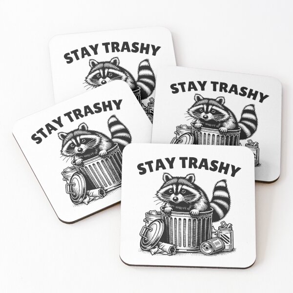 Item preview, Stay Trashy Raccoon Garbage  designed and sold by Comfy Creations.