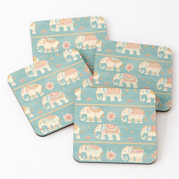 Item preview, Boho Elephant and Lotus Flowers designed and sold by put1mali19.