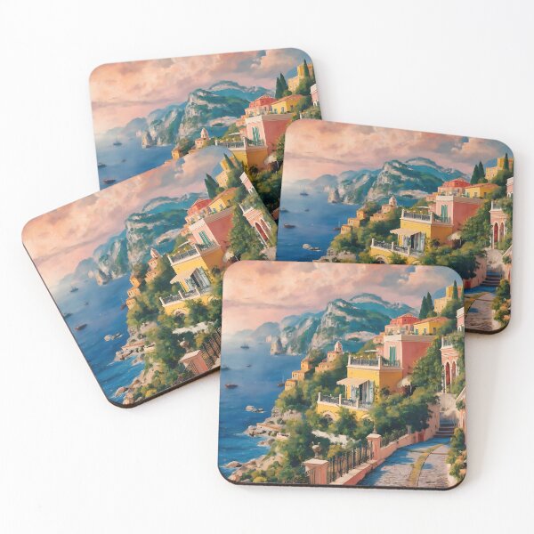 Item preview, Amalfi Coast Landscape Art designed and sold by Tamas Das.