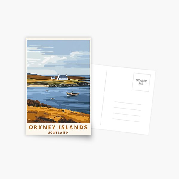 Item preview, Orkney Islands, Scotland travel poster designed and sold by JJAArt.