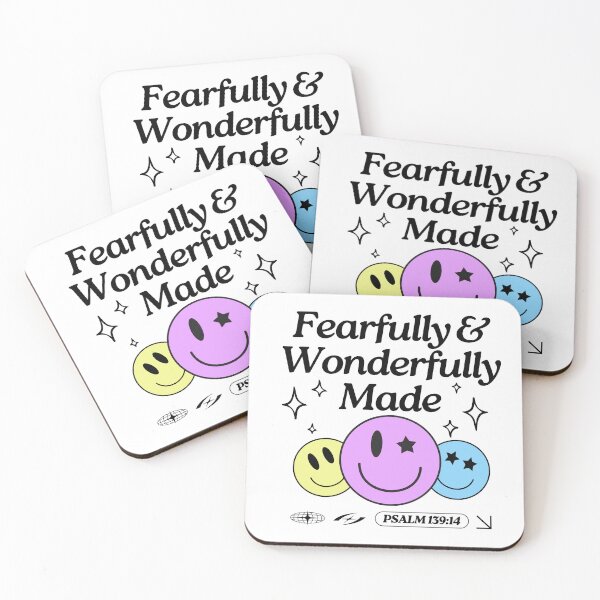 Item preview, Retro Fearfully and Wonderfully Made, Men's Retro Bible Verse ,Women's Christian Gospel Quotes, Inspirational Christian Woman Design designed and sold by mattlee20.