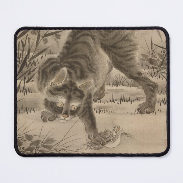 Item preview, Cat Catching a Frog, 1887 designed and sold by unsung.art [].