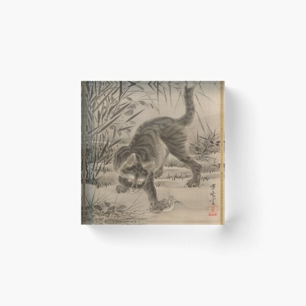 Item preview, Cat Catching a Frog, 1887 designed and sold by unsung.art [].