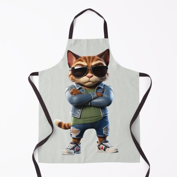 Item preview, A stylish cat in trendy outfit strikes a pose designed and sold by Robo-toons.