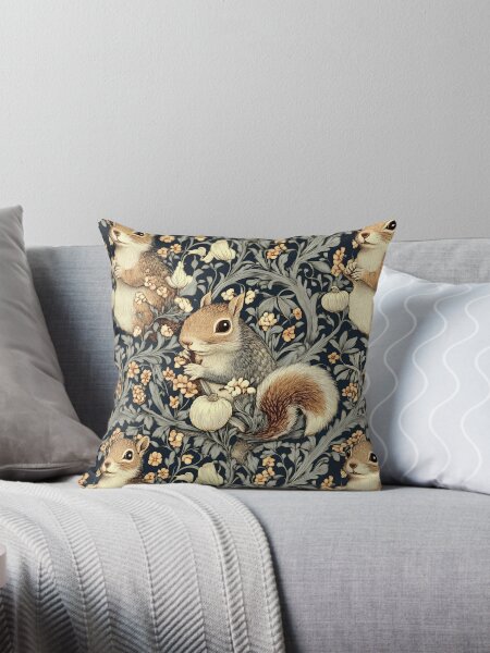 Item preview, William Morris cute squirrels art designed and sold by Ikonolexiart.