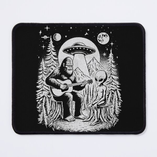 Item preview, Bigfoot and Alien Playing Guitar designed and sold by FlawlessSeams.