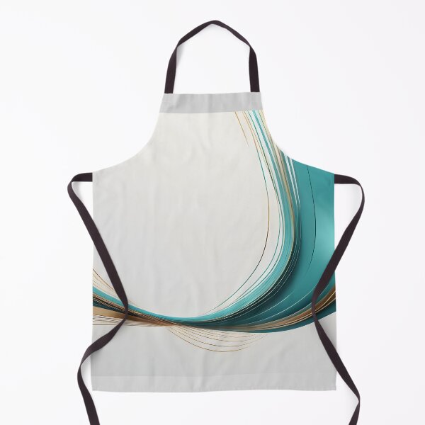 Item preview, Golden teal white color 3D waves on white background designed and sold by iiwart.
