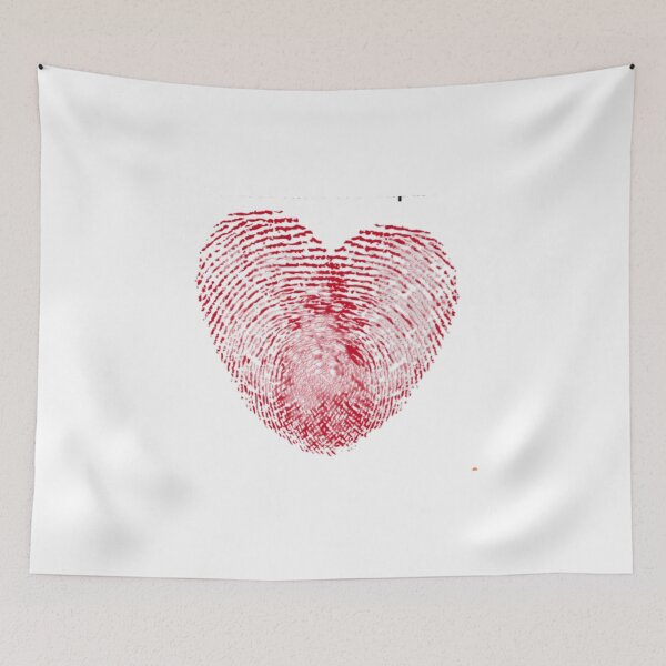 Item preview, heart shaped fingerprint designed and sold by IPRINTUA.