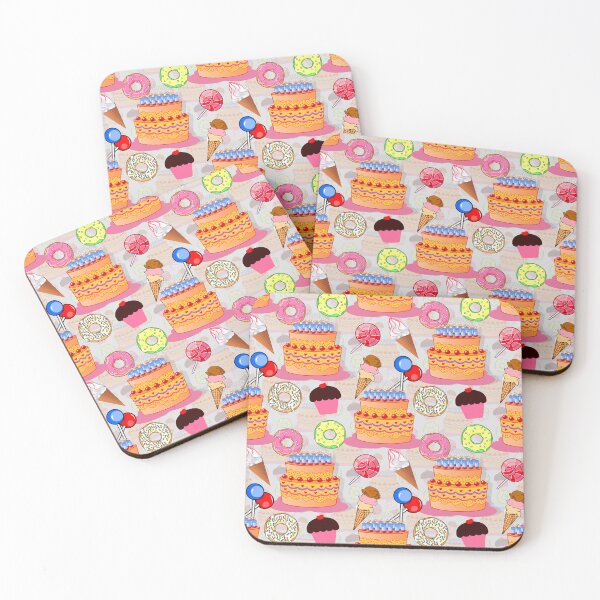 Item preview, Cakes Cupcakes lollipop Donuts Icecream Pattern Design designed and sold by PatternTitan.