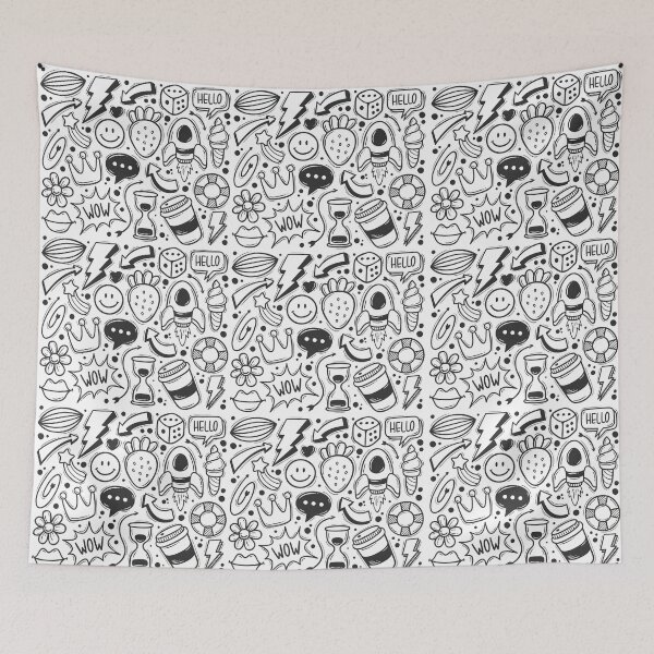 Item preview, funny doodle with cartoons designed and sold by Mauswohn.