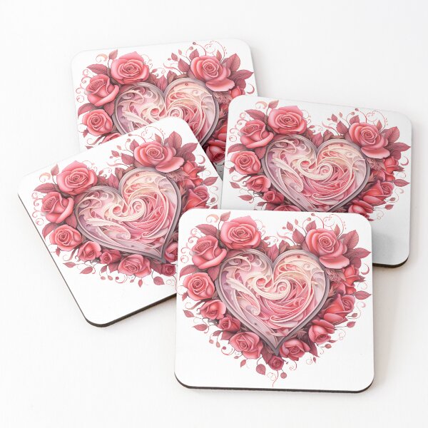 Item preview, Pink Roses - Pink and red roses form heart-shaped designed and sold by Areebanawab.