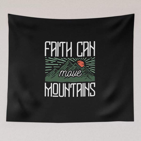 Item preview, Retro Faith Can Move Mountains, Men's Retro Bible Verse ,Women's Christian Gospel Quotes, Inspirational Christian Woman Design designed and sold by mattlee20.