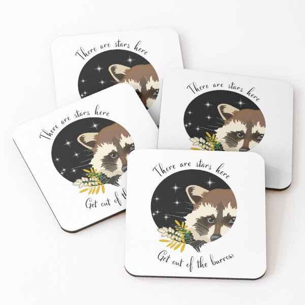 Item preview, Raccoon. Get out of your hole! There are stars here designed and sold by KateQR.