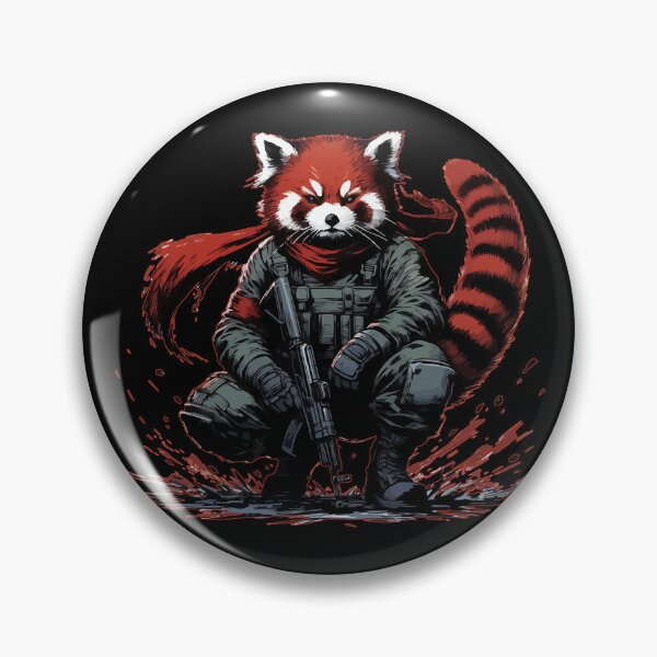 Item preview, Cool Red Panda Soldier designed and sold by TomFrontierArt.