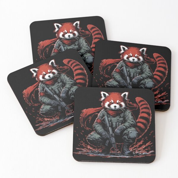 Item preview, Cool Red Panda Soldier designed and sold by TomFrontierArt.