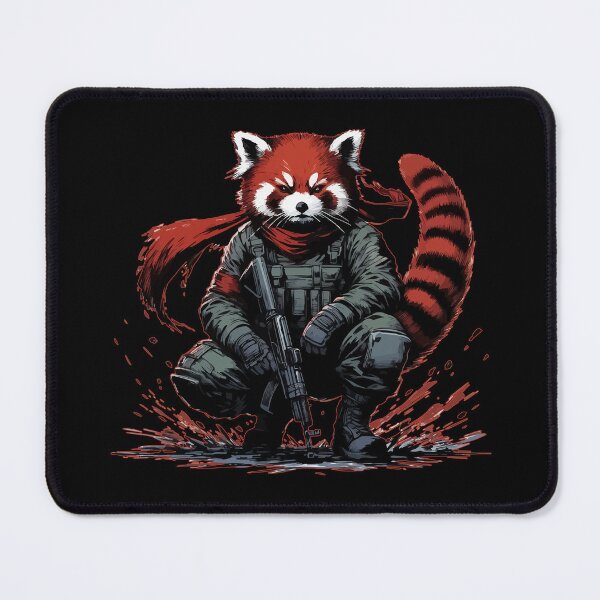 Item preview, Cool Red Panda Soldier designed and sold by TomFrontierArt.