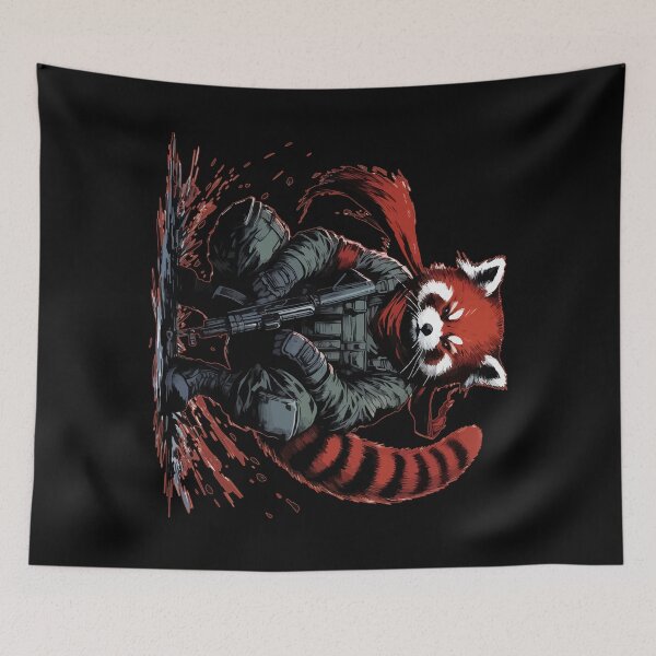 Item preview, Cool Red Panda Soldier designed and sold by TomFrontierArt.
