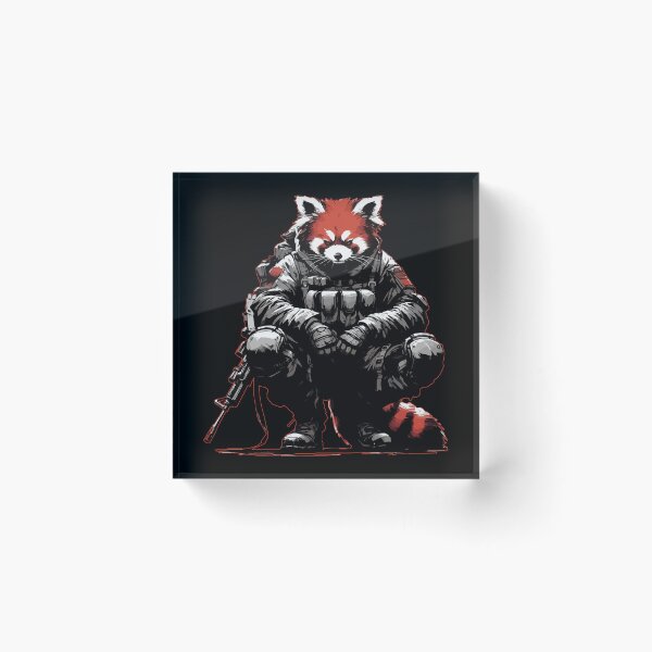 Item preview, Cool Red Panda Soldier Army designed and sold by TomFrontierArt.