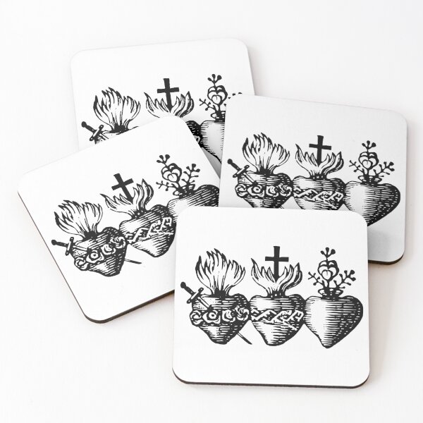 Item preview, Three Hearts of the Holy Family Sacred Heart Immaculate Heart Pure Heart designed and sold by Beltschazar.