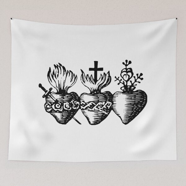 Item preview, Three Hearts of the Holy Family Sacred Heart Immaculate Heart Pure Heart designed and sold by Beltschazar.
