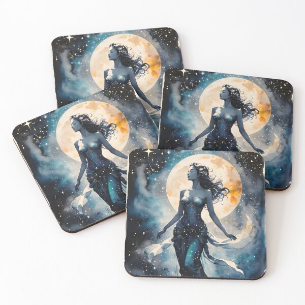 Item preview, Magical Moon Goddess in Fantasy Night Sky designed and sold by ByteyCreatives.