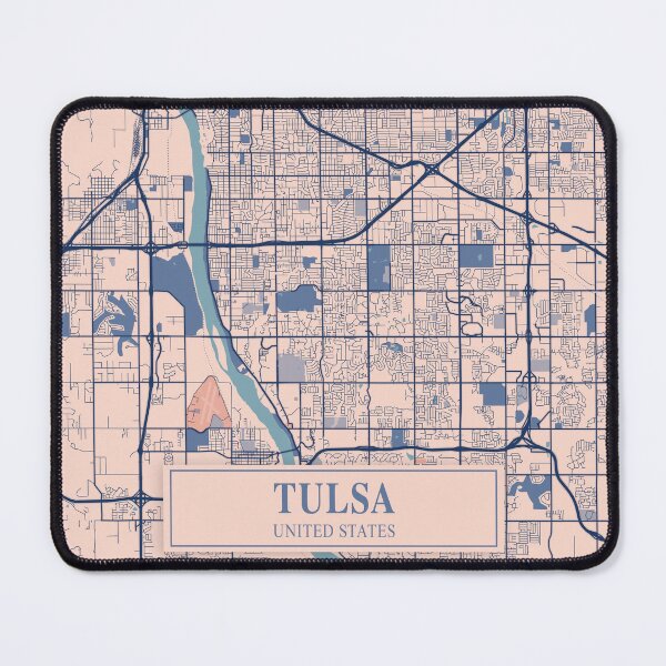 Artikelvorschau, Tulsa Stadtplan entworfen und verkauft von Peek-Designs.