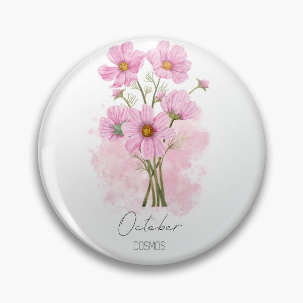 Item preview, October birth flower, Cosmos flower, pink cosmos, October Birthday designed and sold by lagunaklein.