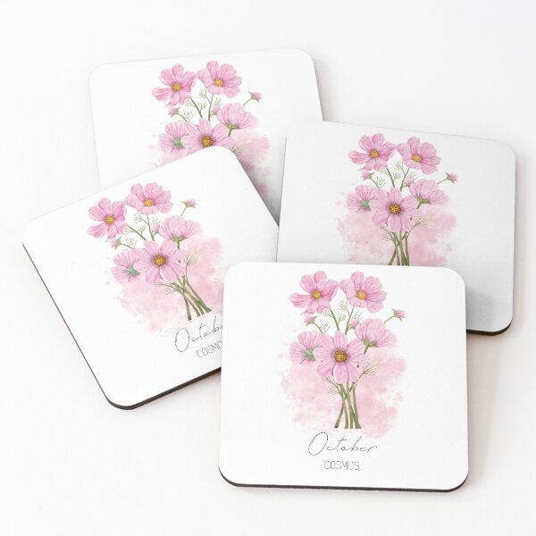 Item preview, October birth flower, Cosmos flower, pink cosmos, October Birthday designed and sold by lagunaklein.