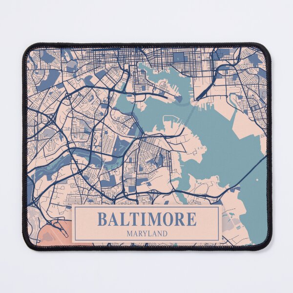 Item preview, Baltimore City Map designed and sold by Peek-Designs.