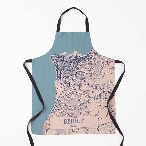 Artikelvorschau, Beirut Stadtplan entworfen und verkauft von Peek-Designs.