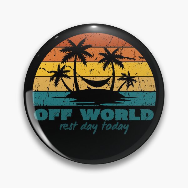 Item preview, Off World Rest Day Today Retro Sunset designed and sold by kapsell.